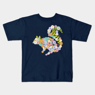 Squirrel Floral Body Kids T-Shirt